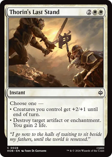 Image for Thorin's Last Stand (28) (The Hobbit) (HOB) - Magic: The Gathering