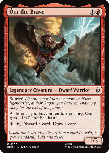 Image for Oin the Brave (106) (The Hobbit) (HOB) - Magic: The Gathering