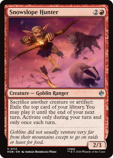 Image for Snowslope Hunter (112) (The Hobbit) (HOB) - Magic: The Gathering