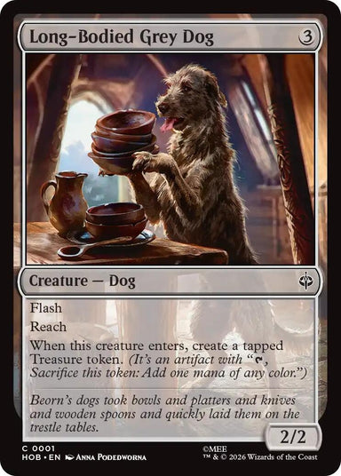 Image for Long-Bodied Grey Dog (1) (The Hobbit) (HOB) - Magic: The Gathering
