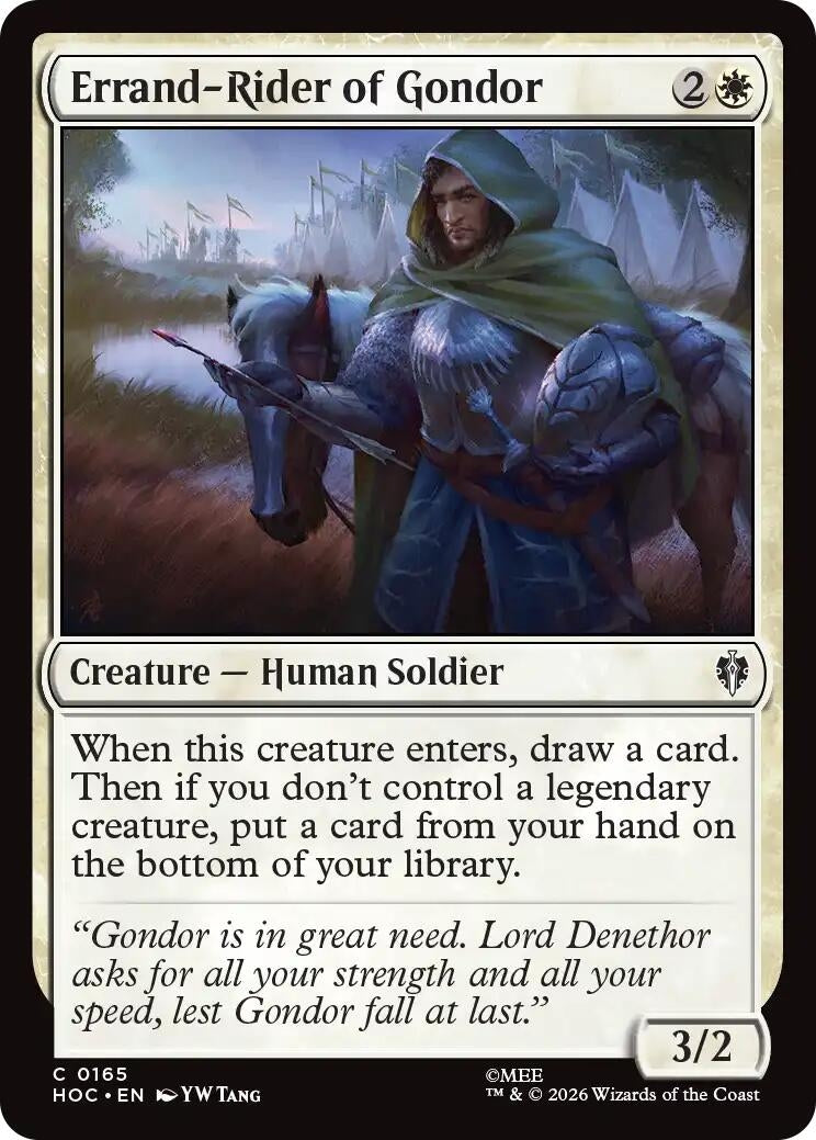 Image for Errand-Rider of Gondor (165) (The Hobbit: Eternal-Legal) (HOC) - Magic: The Gathering