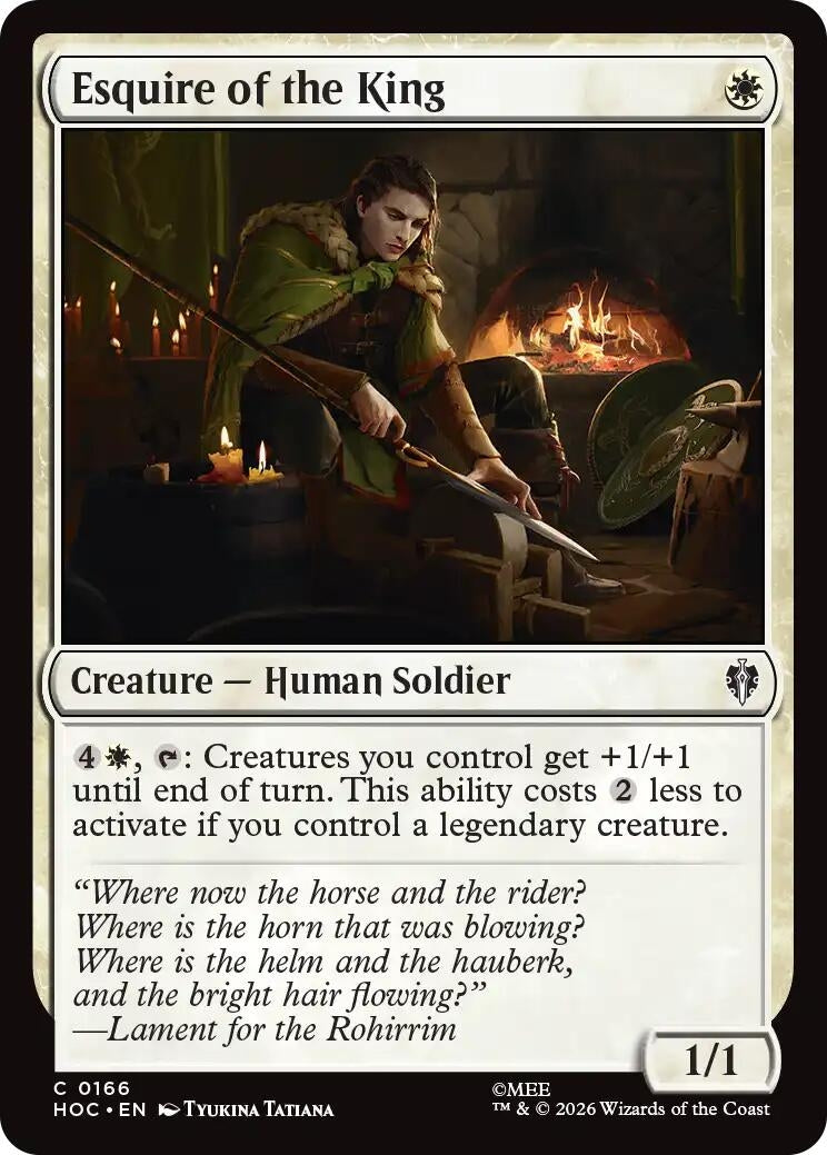 Image for Esquire of the King (166) (The Hobbit: Eternal-Legal) (HOC) - Magic: The Gathering