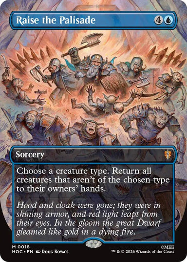 Image for Raise the Palisade (Borderless) (18) (The Hobbit: Eternal-Legal) (HOC) - Magic: The Gathering