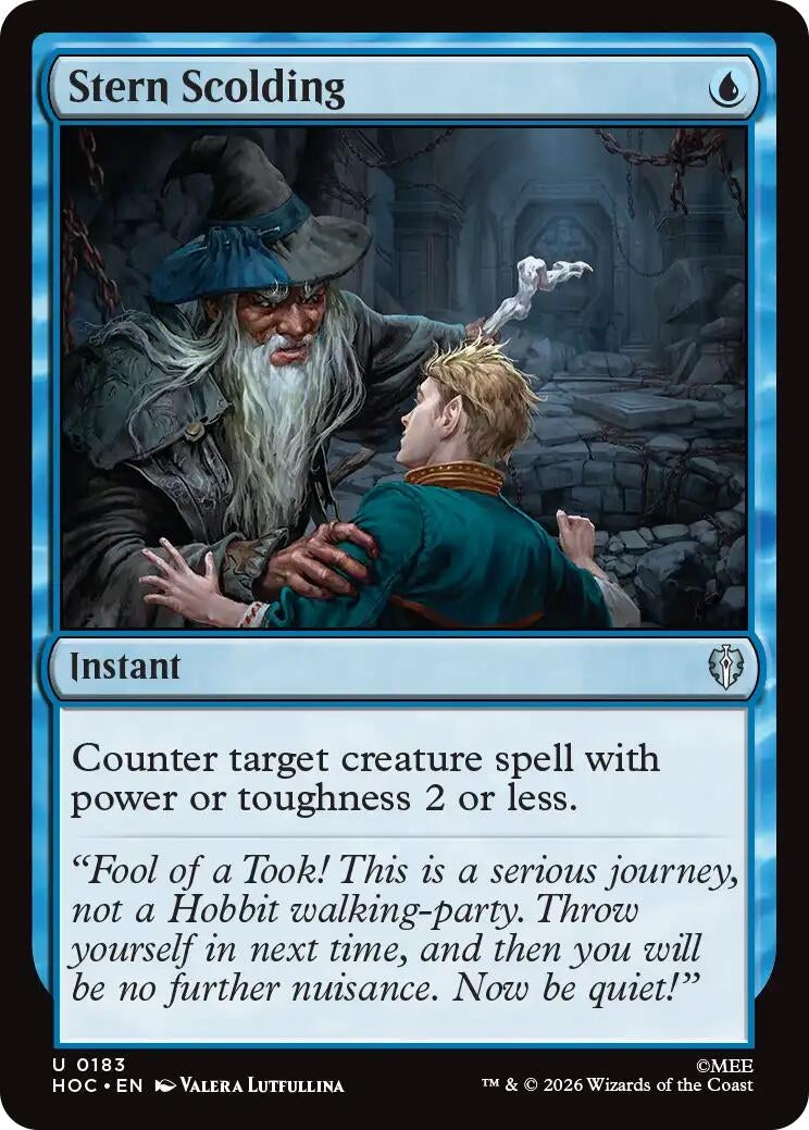 Image for Stern Scolding (183) (The Hobbit: Eternal-Legal) (HOC) - Magic: The Gathering