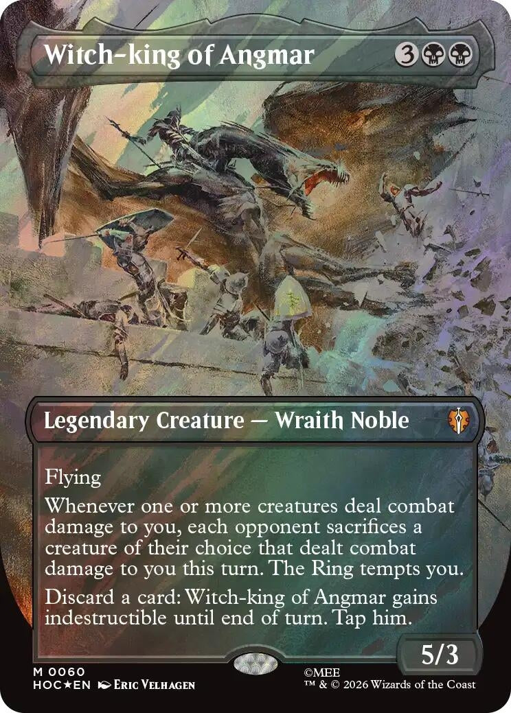 Image for Witch-king of Angmar (Borderless) (Surge Foil) (60) (The Hobbit: Eternal-Legal) (HOC) - Magic: The Gathering