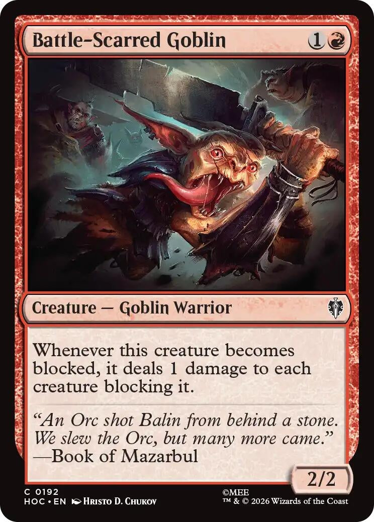 Image for Battle-Scarred Goblin (192) (The Hobbit: Eternal-Legal) (HOC) - Magic: The Gathering