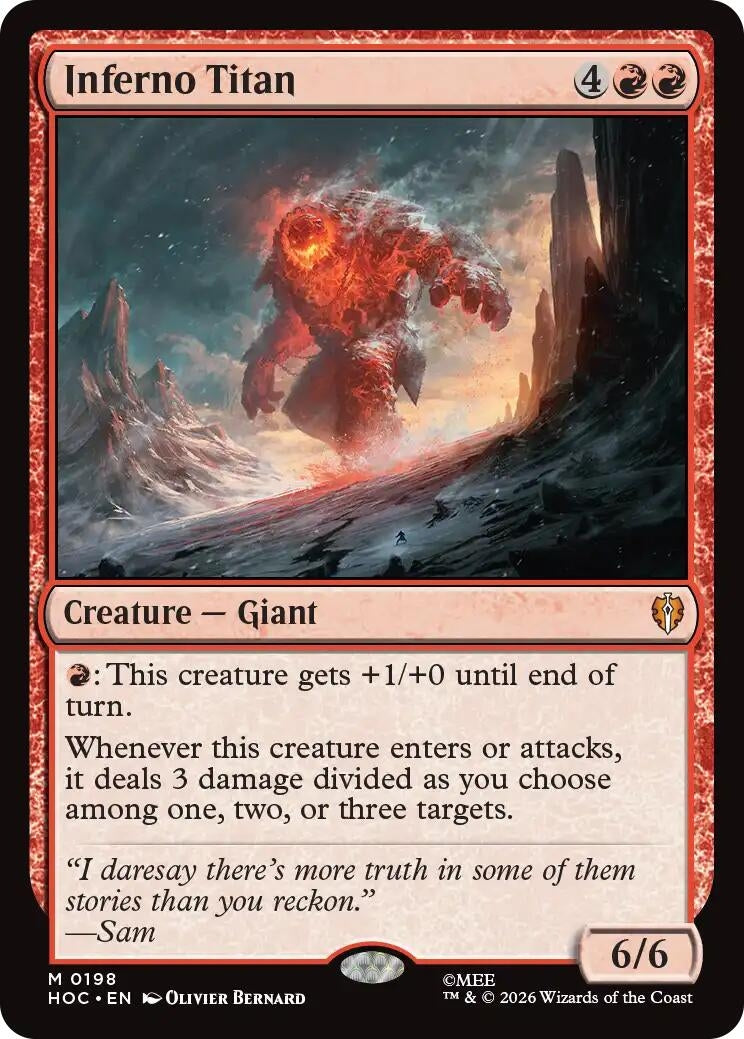 Image for Inferno Titan (198) (The Hobbit: Eternal-Legal) (HOC) - Magic: The Gathering