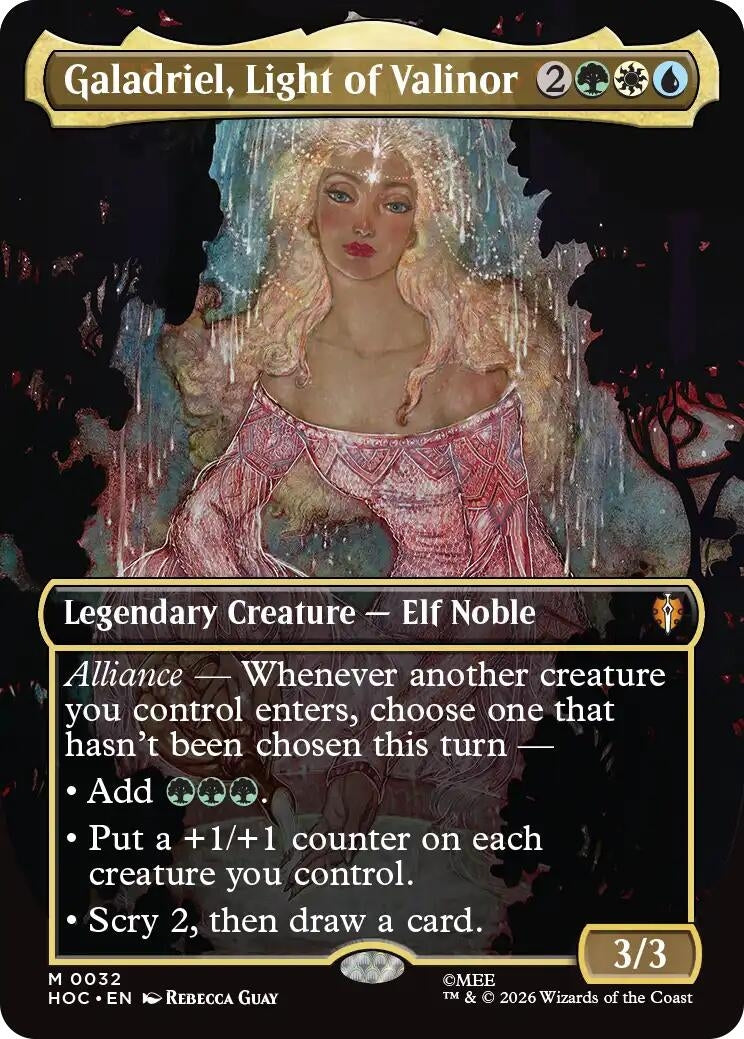 Image for Galadriel, Light of Valinor (Borderless) (32) (The Hobbit: Eternal-Legal) (HOC) - Magic: The Gathering