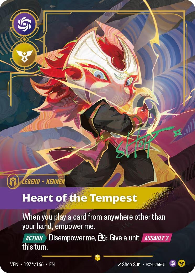 Image for Kennen, Heart of the Tempest (Signature) (197*/166) (Vendetta) (VEN) - Riftbound: League of Legends Trading Card Game
