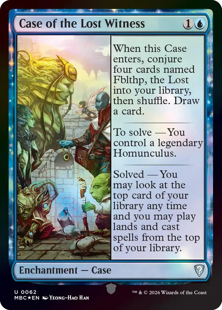 Image for Case of the Lost Witness (62) (Mystery Booster Commander Edition) (MBC) - Magic: The Gathering