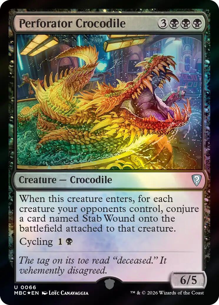Image for Perforator Crocodile (66) (Mystery Booster Commander Edition) (MBC) - Magic: The Gathering
