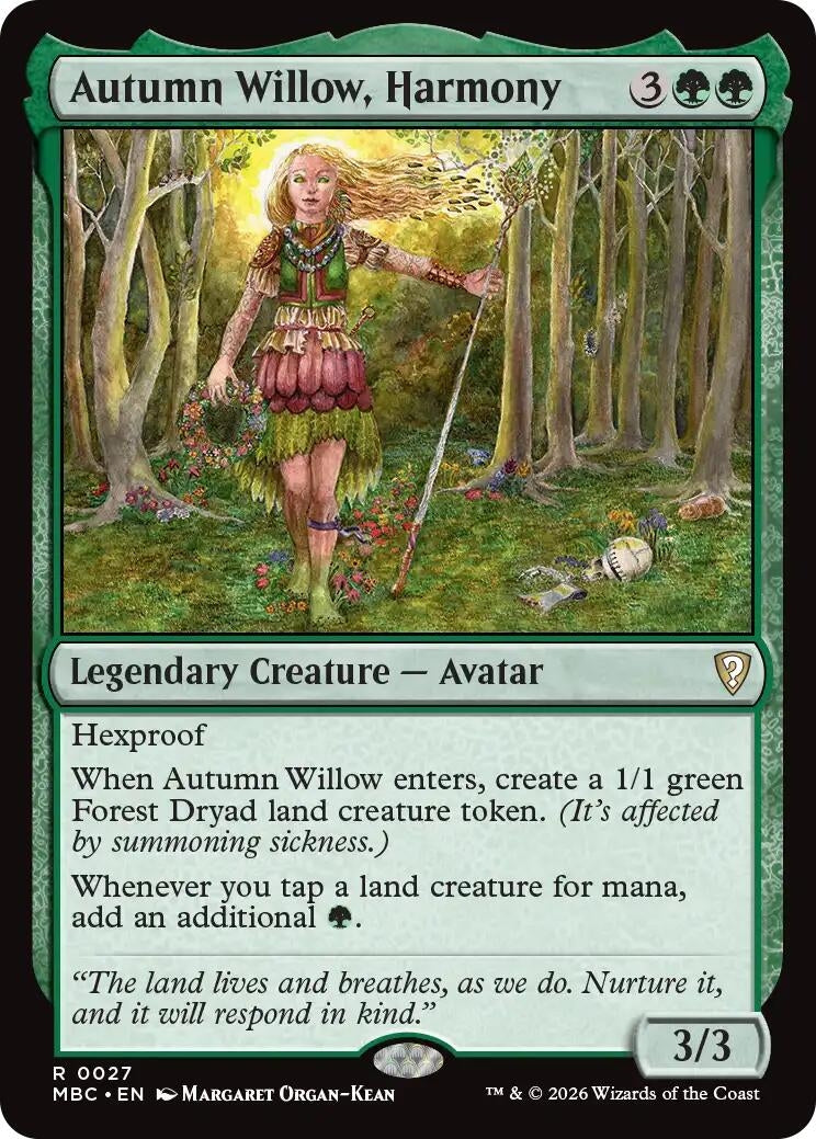 Image for Autumn Willow, Harmony (27) (Mystery Booster Commander Edition) (MBC) - Magic: The Gathering