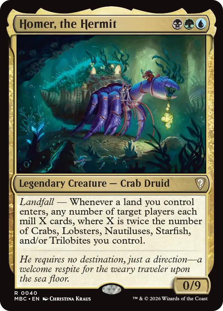 Image for Homer, the Hermit (40) (Mystery Booster Commander Edition) (MBC) - Magic: The Gathering