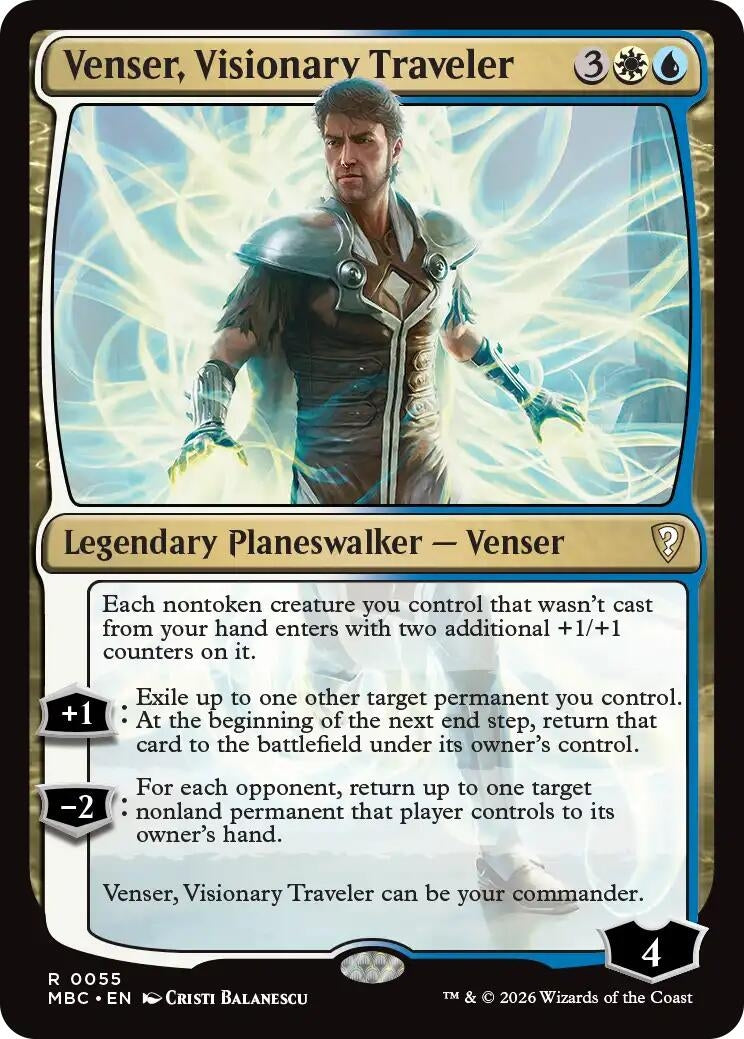 Image for Venser, Visionary Traveler (55) (Mystery Booster Commander Edition) (MBC) - Magic: The Gathering