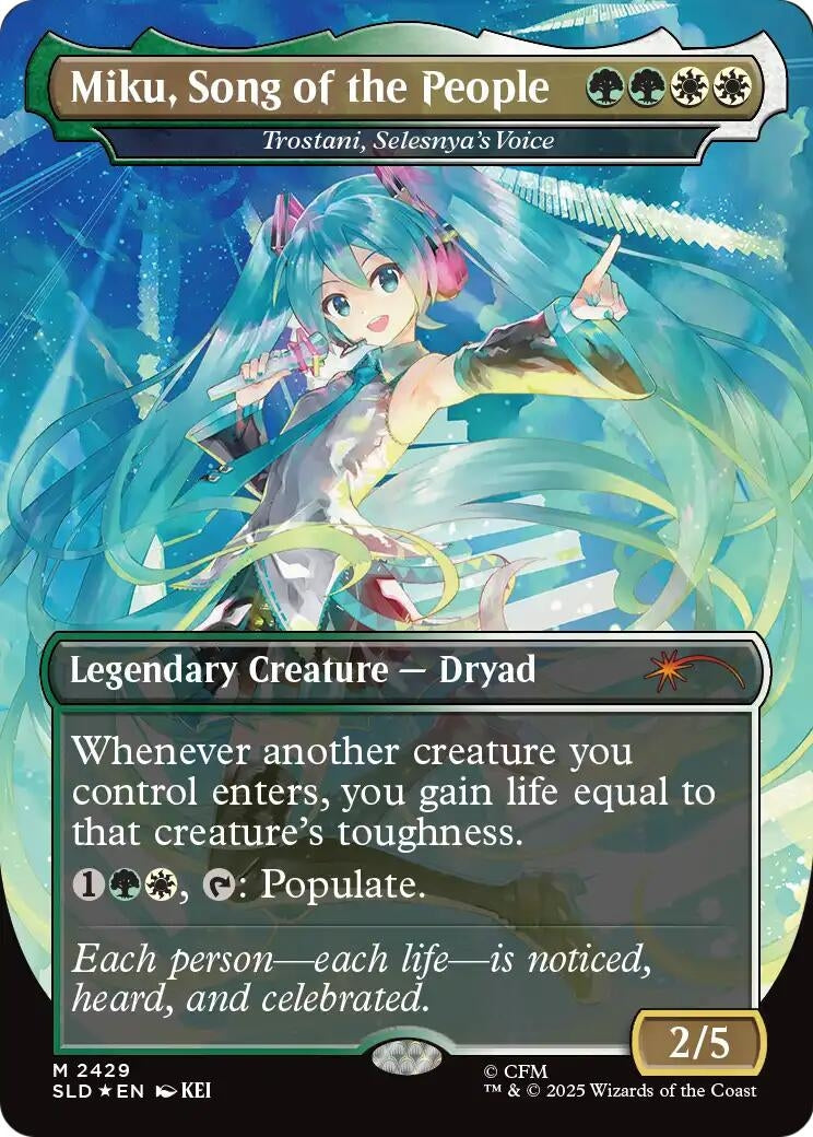 Image for Miku, Song of the People - Trostani, Selesnya's Voice (2429) (Secret Lair Drop Series) (SLD) - Magic: The Gathering