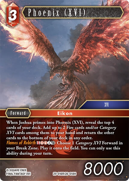 Image for Phoenix (XVI) (29-016R/26-018H) (Blissful Eternity) (29) - Final Fantasy TCG