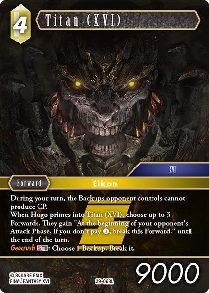 Image for Titan (XVI) (29-068L) (Blissful Eternity) (29) - Final Fantasy TCG