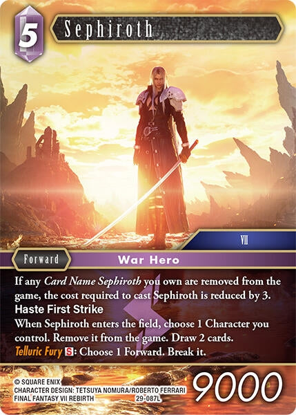 Image for Sephiroth (29-087L) (Blissful Eternity) (29) - Final Fantasy TCG