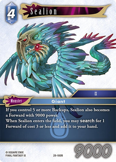 Image for Sealion (29-100R) (Blissful Eternity) (29) - Final Fantasy TCG