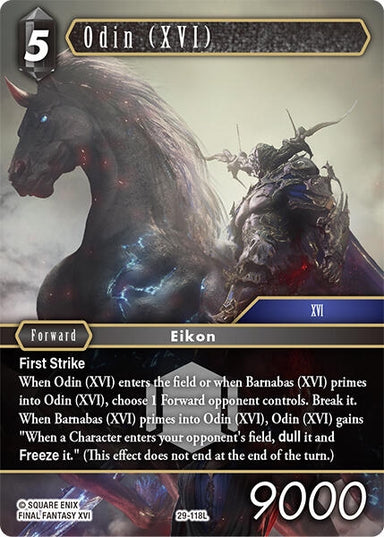 Image for Odin (XVI) (29-118L) (Blissful Eternity) (29) - Final Fantasy TCG