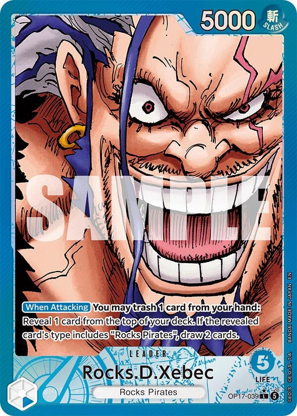 Image for Rocks.D.Xebec (039) (Alternate Art) (OP17-039) (The World's Strongest Warriors) (OP17) - One Piece Card Game