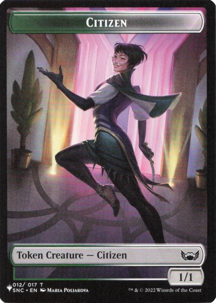 Image for Citizen // Angel Double-Sided Token (12 // 3) (The List Reprints) (LIST) - Magic: The Gathering