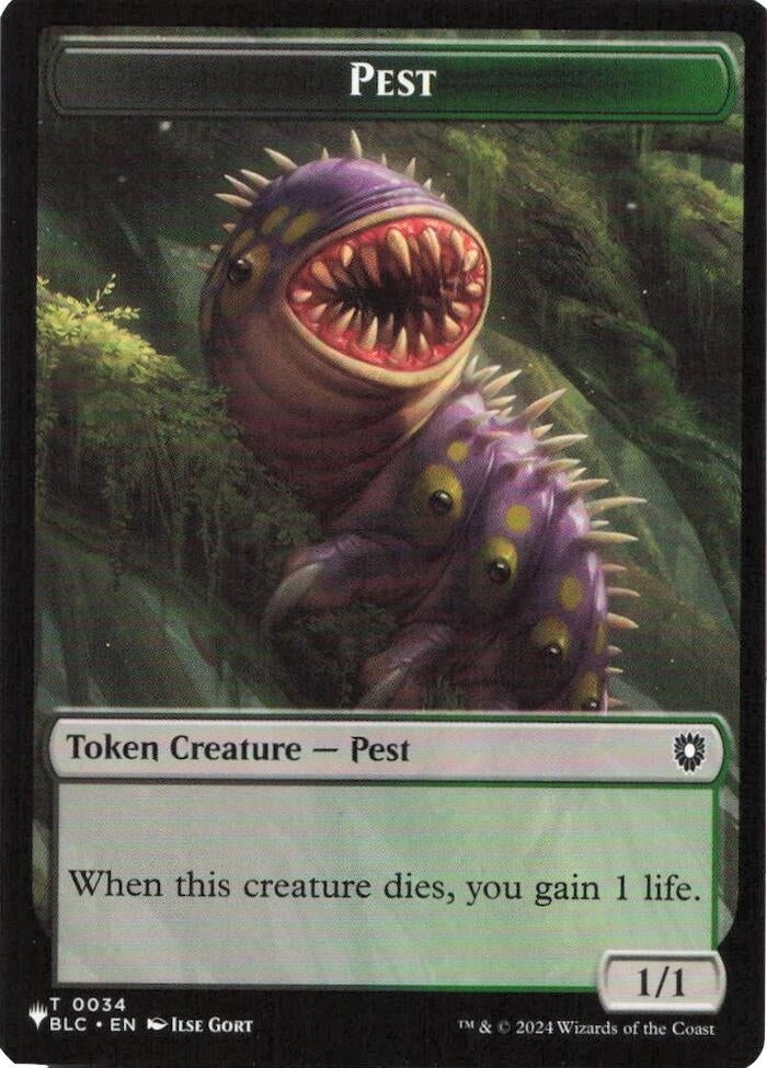 Image for Pest // Angel Double-Sided Token (34 // 3) (The List Reprints) (LIST) - Magic: The Gathering