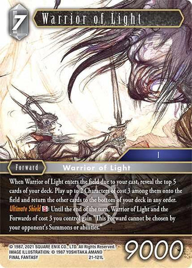 Image for Warrior of Light (21-121L) (Blissful Eternity) (29) - Final Fantasy TCG