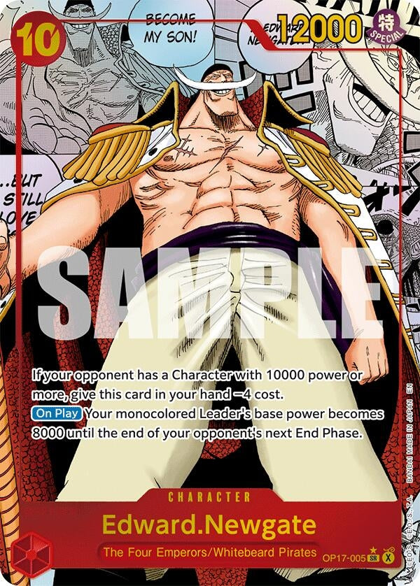 Image for Edward.Newgate (005) (Manga) (OP17-005) (The World's Strongest Warriors) (OP17) - One Piece Card Game