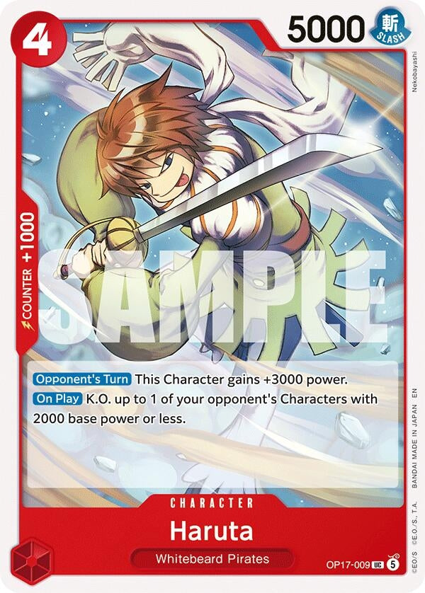 Image for Haruta (OP17-009) (The World's Strongest Warriors) (OP17) - One Piece Card Game
