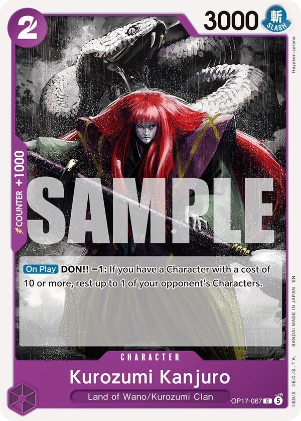 Image for Kurozumi Kanjuro (OP17-067) (The World's Strongest Warriors) (OP17) - One Piece Card Game