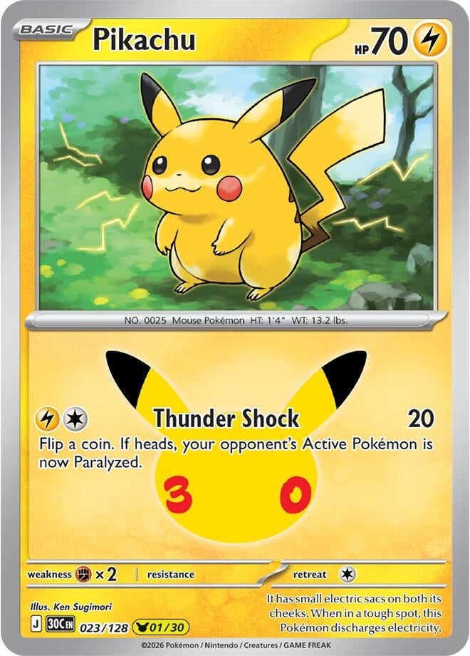 Pikachu (023/128) (ME: 30th Celebration)