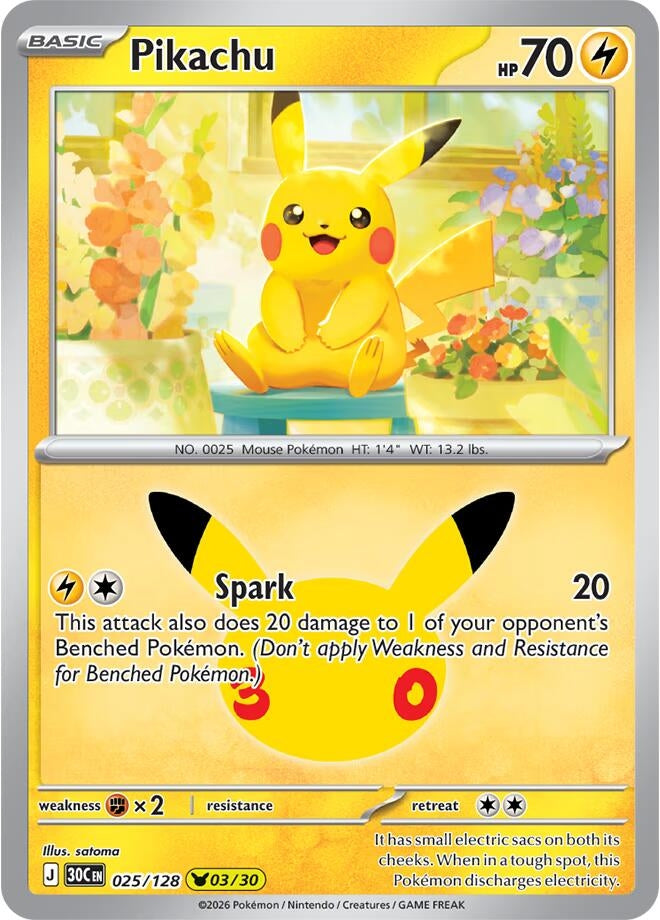 Pikachu (025/128) (ME: 30th Celebration)