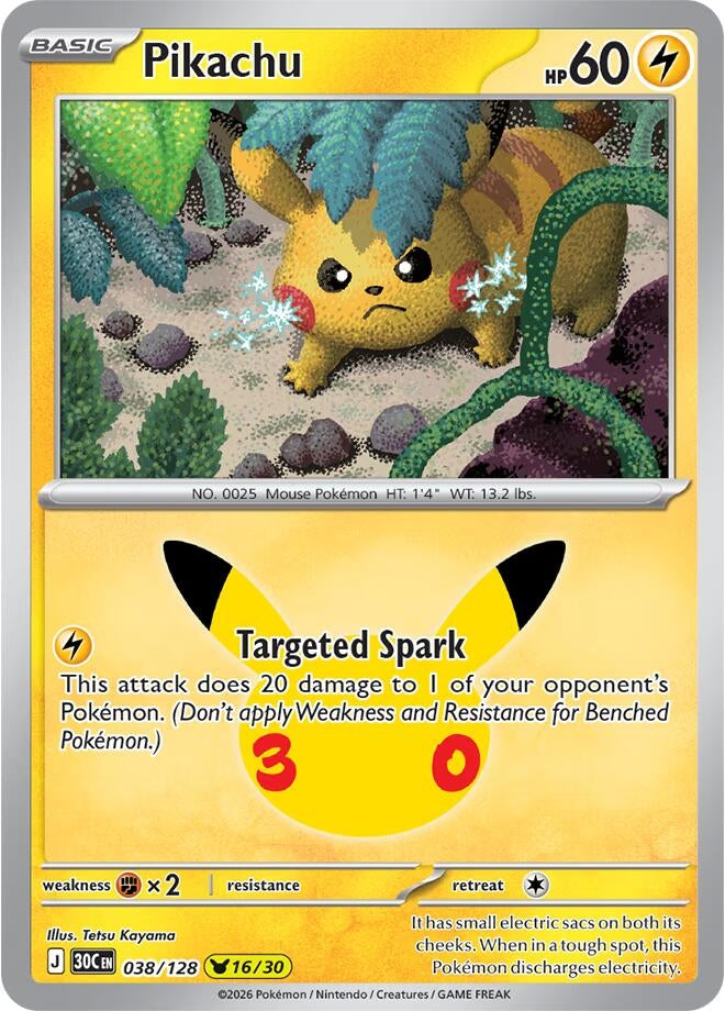 Pikachu (038/128) (ME: 30th Celebration)