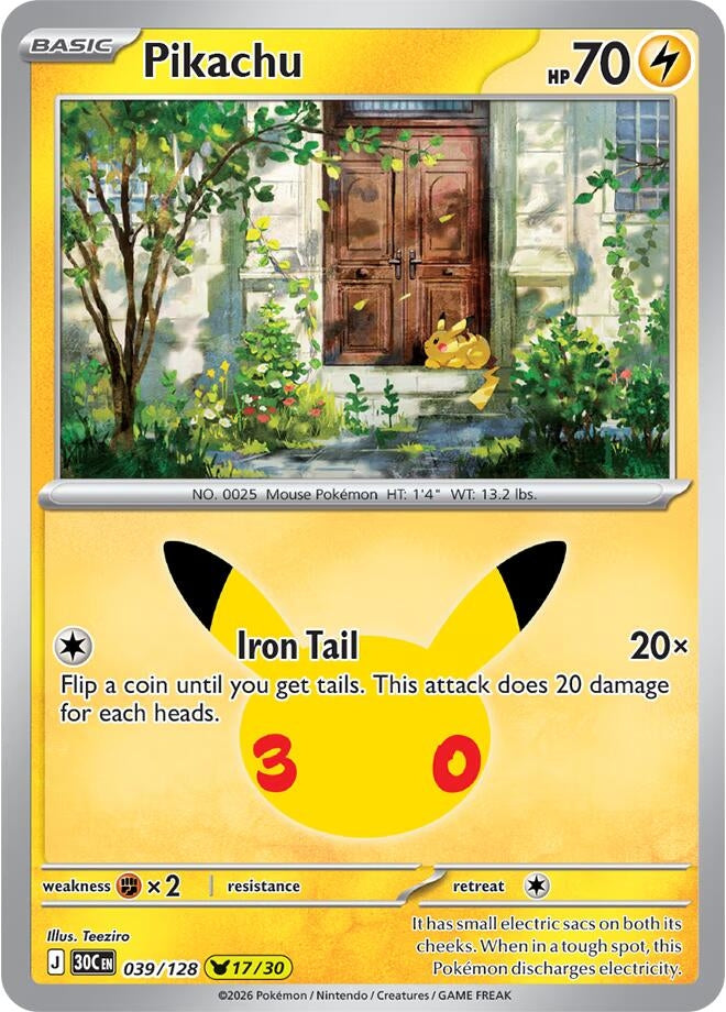 Pikachu (039/128) (ME: 30th Celebration)