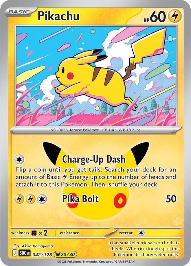 Pikachu (042/128) (ME: 30th Celebration)