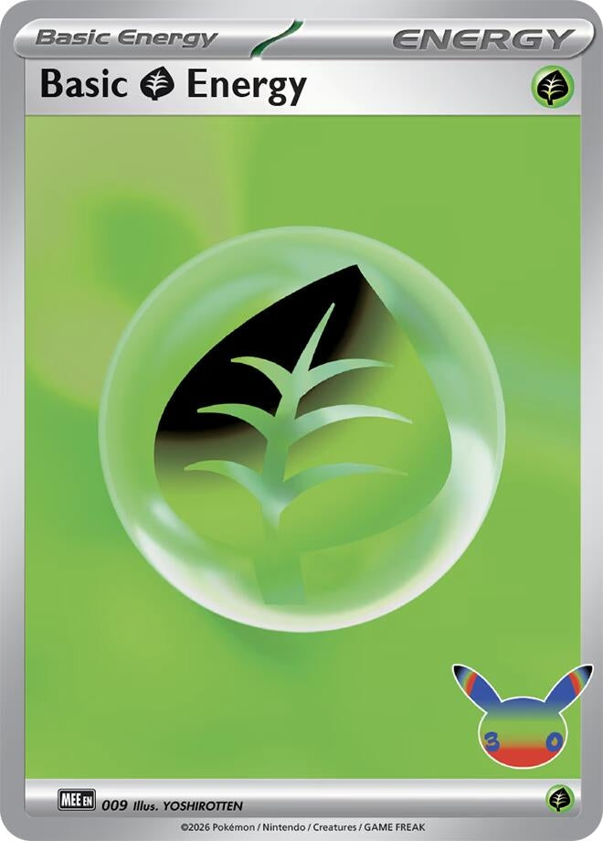 Basic Grass Energy - 009 (30th Celebration) (009) (MEE: Mega Evolution Energies)