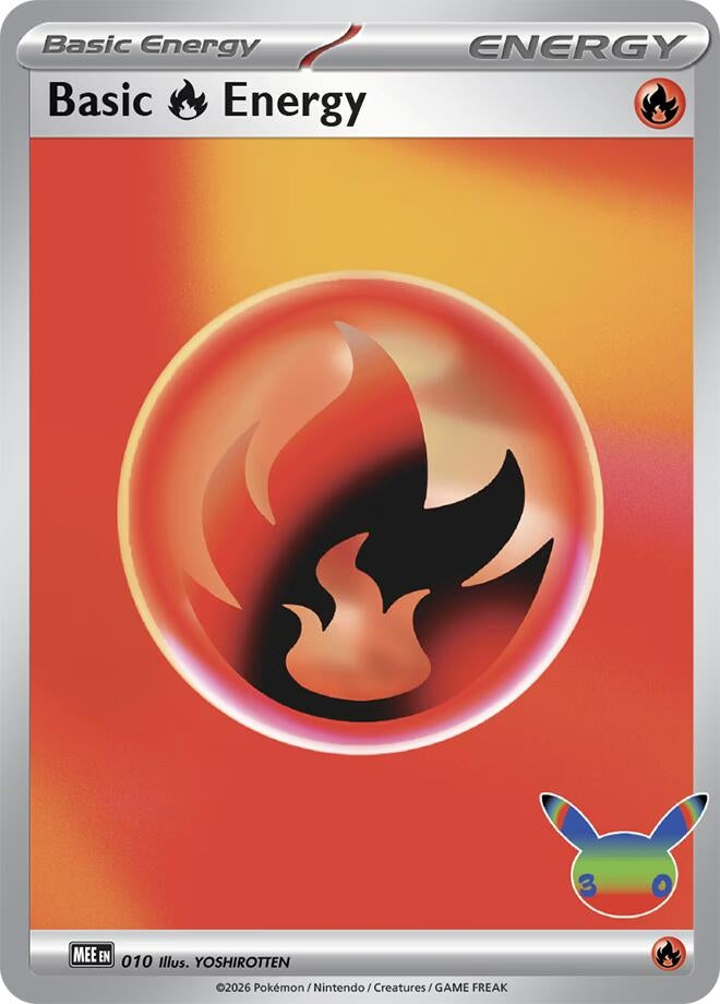 Basic Fire Energy - 010 (30th Celebration) (010) (MEE: Mega Evolution Energies)