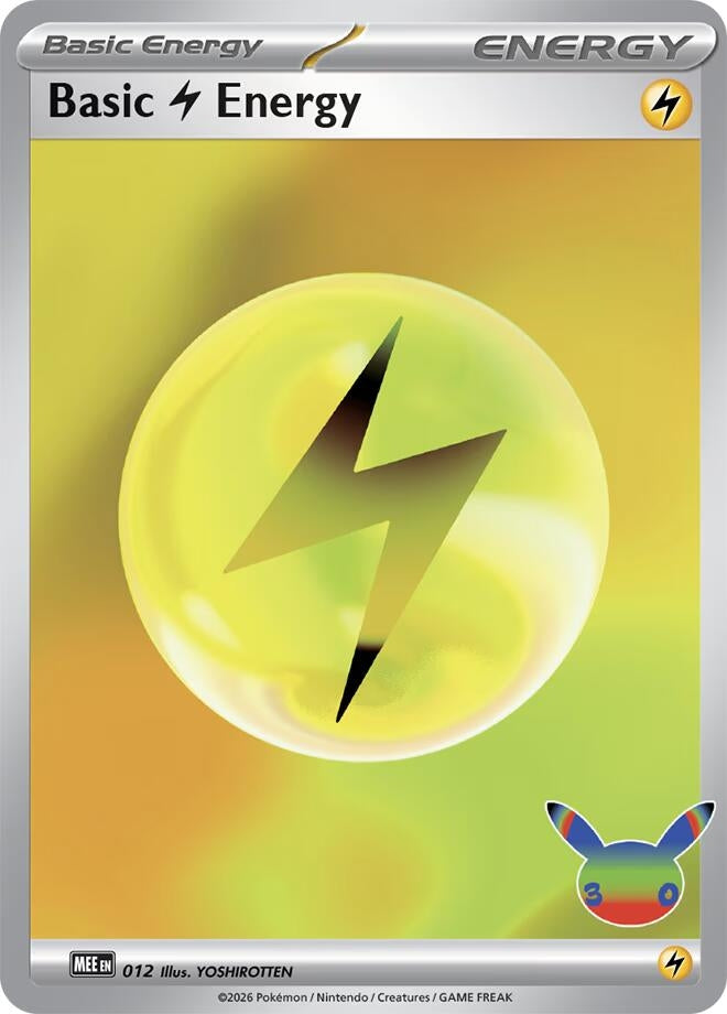 Basic Lightning Energy - 012 (30th Celebration) (012) (MEE: Mega Evolution Energies)