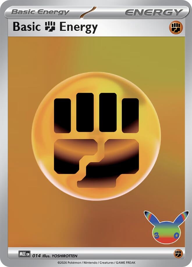 Basic Fighting Energy - 014 (30th Celebration) (014) (MEE: Mega Evolution Energies)