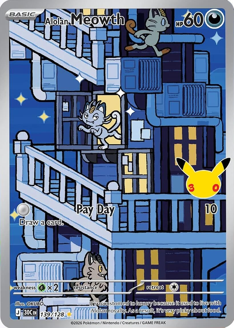 Alolan Meowth (139/128) (ME: 30th Celebration)