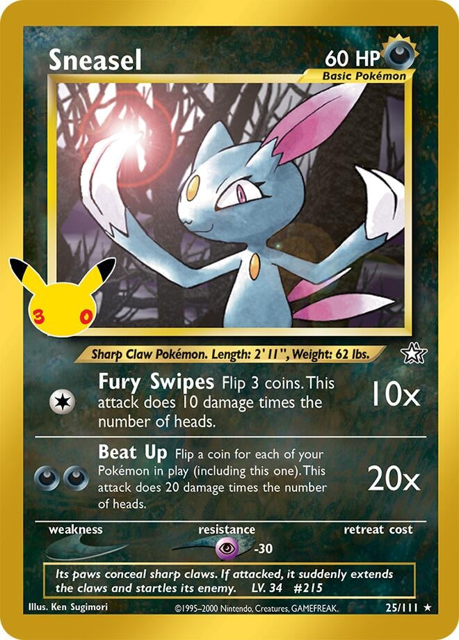 Sneasel (25/111) (ME: 30th Celebration Classic Collection)