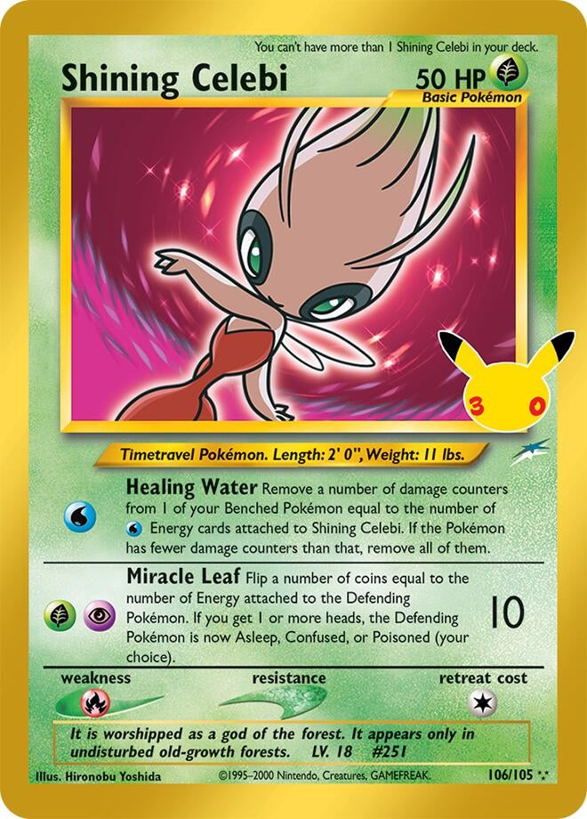 Shining Celebi (106/105) (ME: 30th Celebration Classic Collection)