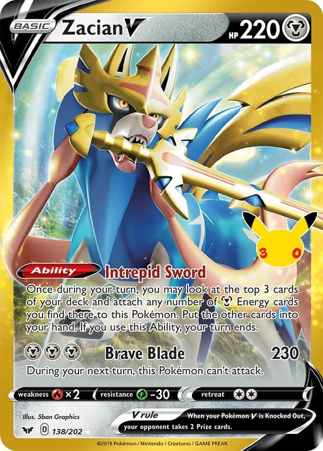 Zacian V (138/202) (ME: 30th Celebration Classic Collection)