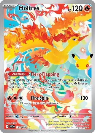 Moltres (130/128) (ME: 30th Celebration)