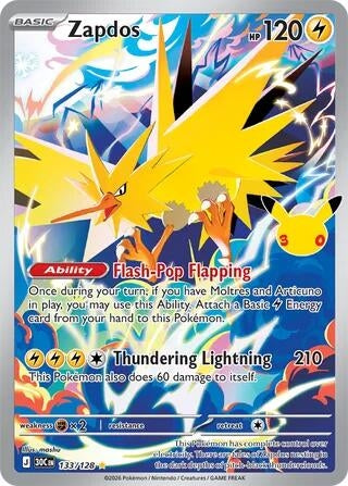 Zapdos (133/128) (ME: 30th Celebration)