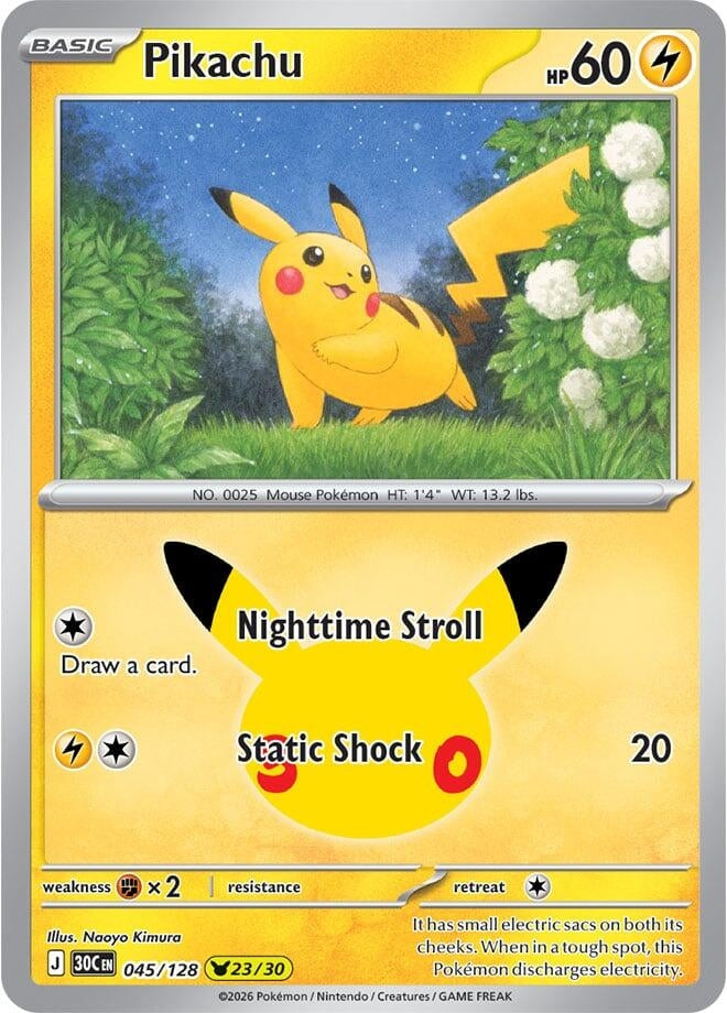 Pikachu (045/128) (ME: 30th Celebration)