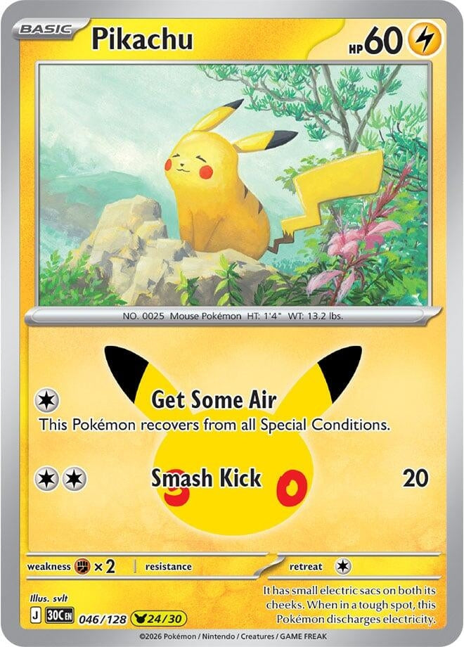 Pikachu (046/128) (ME: 30th Celebration)