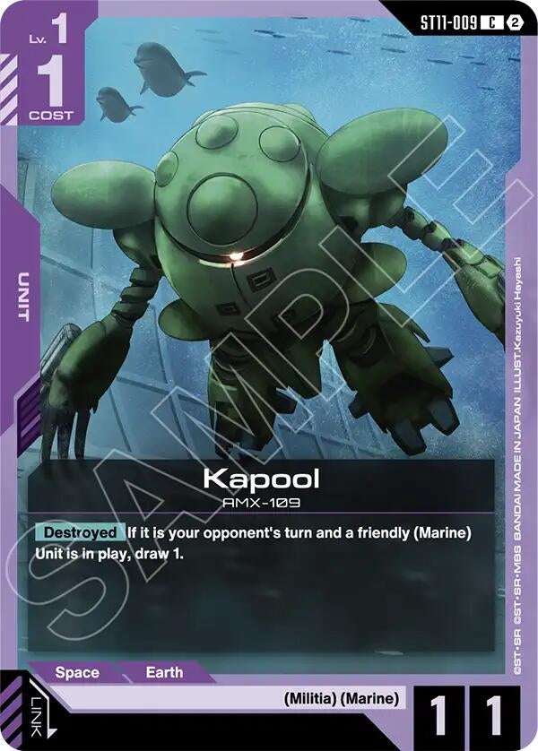 Image for Kapool (ST11-009) (Starter Deck 11: Aquatic Assault) (ST11) - Gundam Card Game