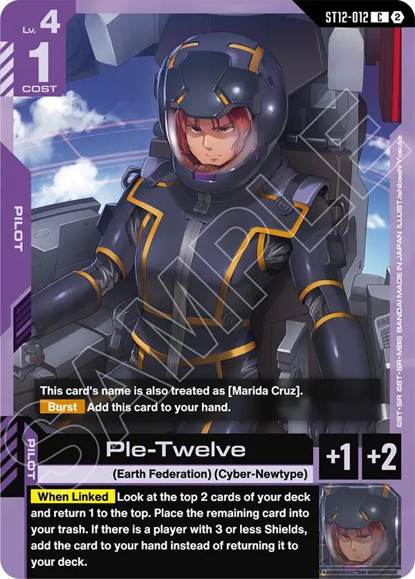 Image for Ple-Twelve (ST12-012) (Starter Deck 12: Raging Onslaught) (ST12) - Gundam Card Game